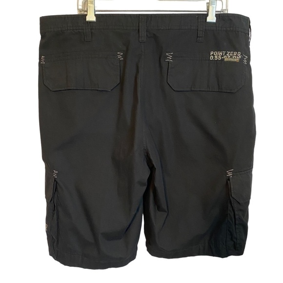Point Zero Cargo Board Shorts Black Mens  40 - Picture 2 of 13